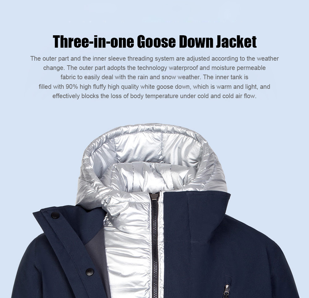 Men Three-in-one Goose Down Jacket from Xiaomi Youpin