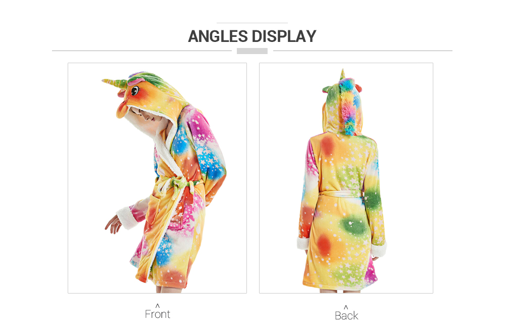 Unicorn Rainbow Print Faux Fur Sleeping Robe