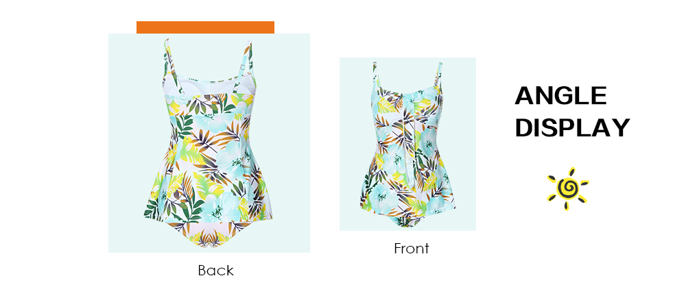 Women Printed Halter Neck Backless Two-piece Swimwear Suit