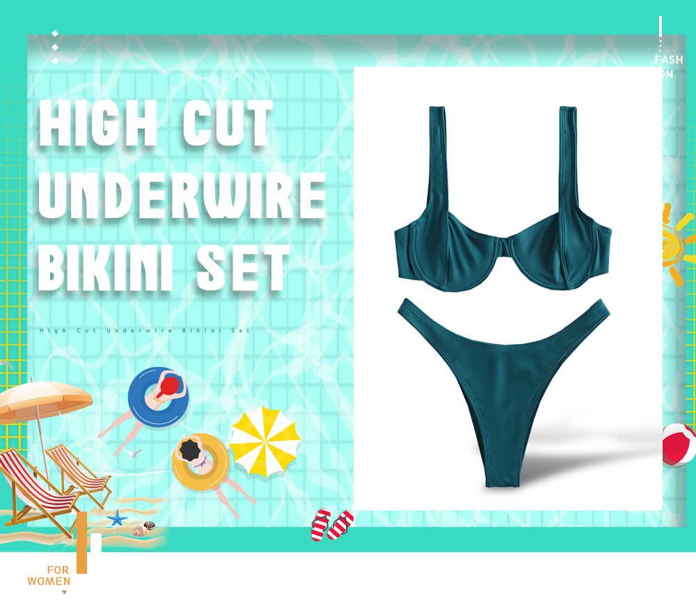 High Cut Underwire Bikini Set