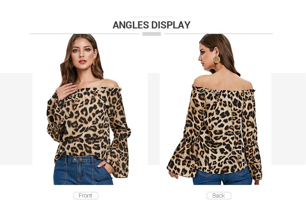 Flare Sleeve Leopard Print Top