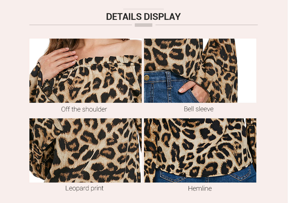 Flare Sleeve Leopard Print Top