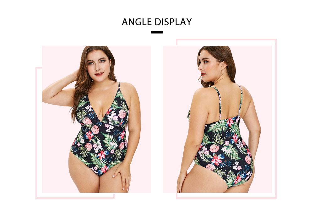 Floral Print Plus Size Swimwear