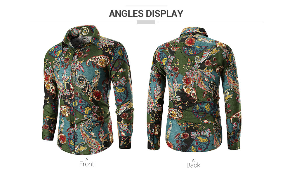 Paisley Flowers Printed Casual Shirt