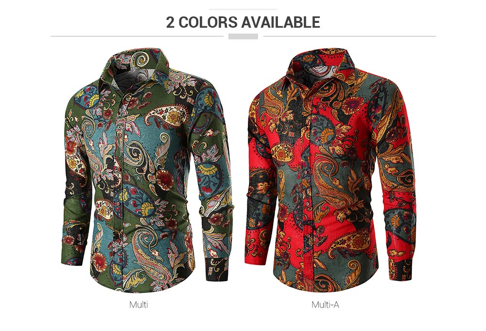 Paisley Flowers Printed Casual Shirt