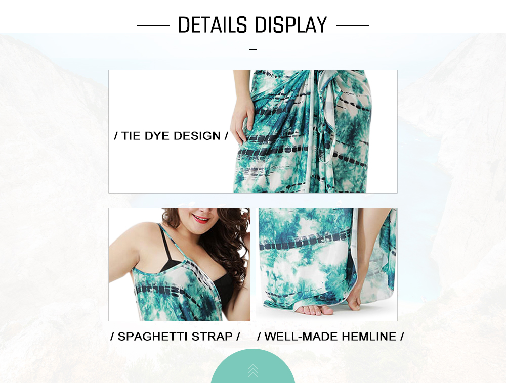 Plus Size Tie Dye Convertible Cover Up