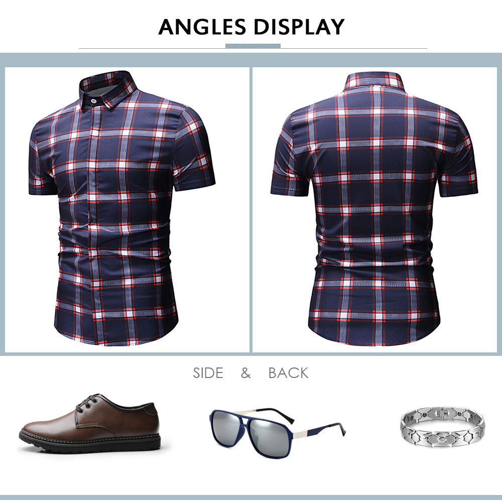 Checked Print Short Sleeve Shirt