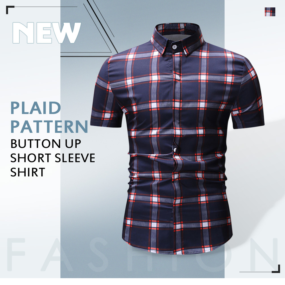 Checked Print Short Sleeve Shirt