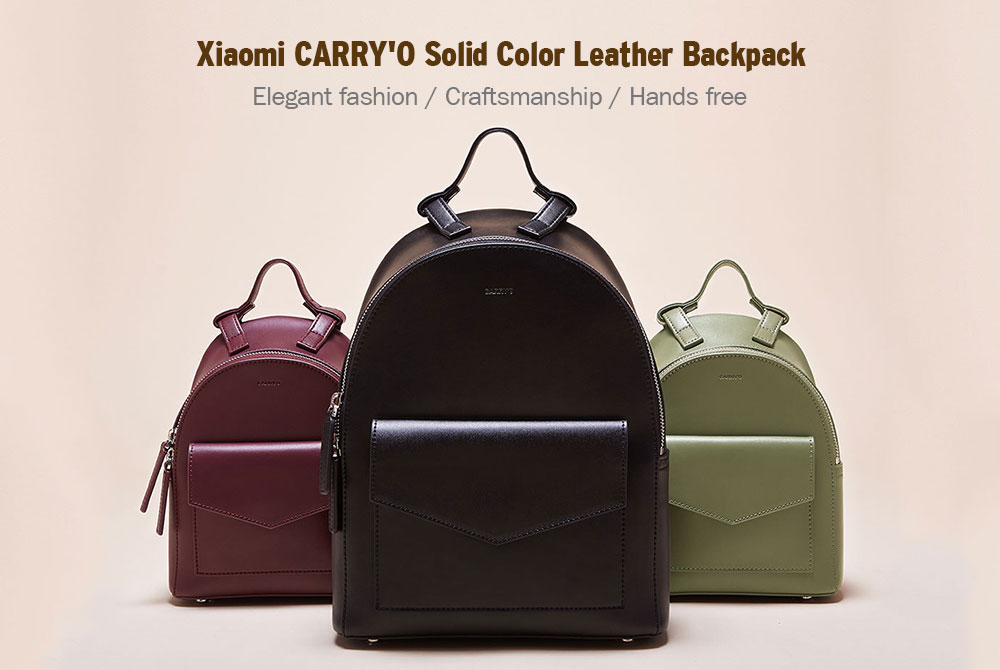 Xiaomi CARRY O Minimalism Popular Solid Color Leather Backpack