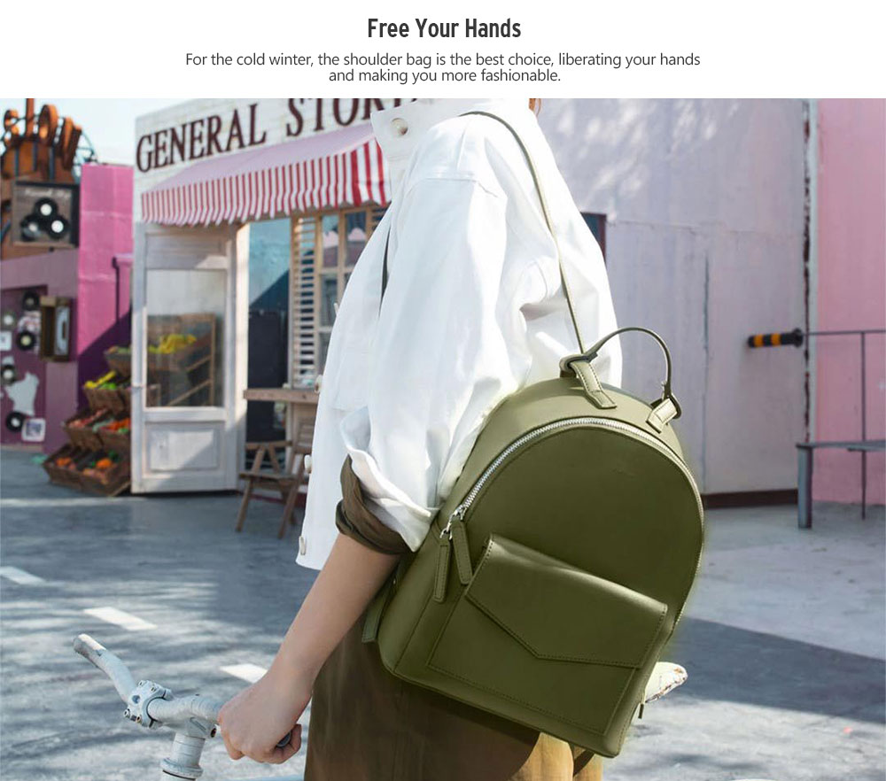 Xiaomi CARRY O Minimalism Popular Solid Color Leather Backpack