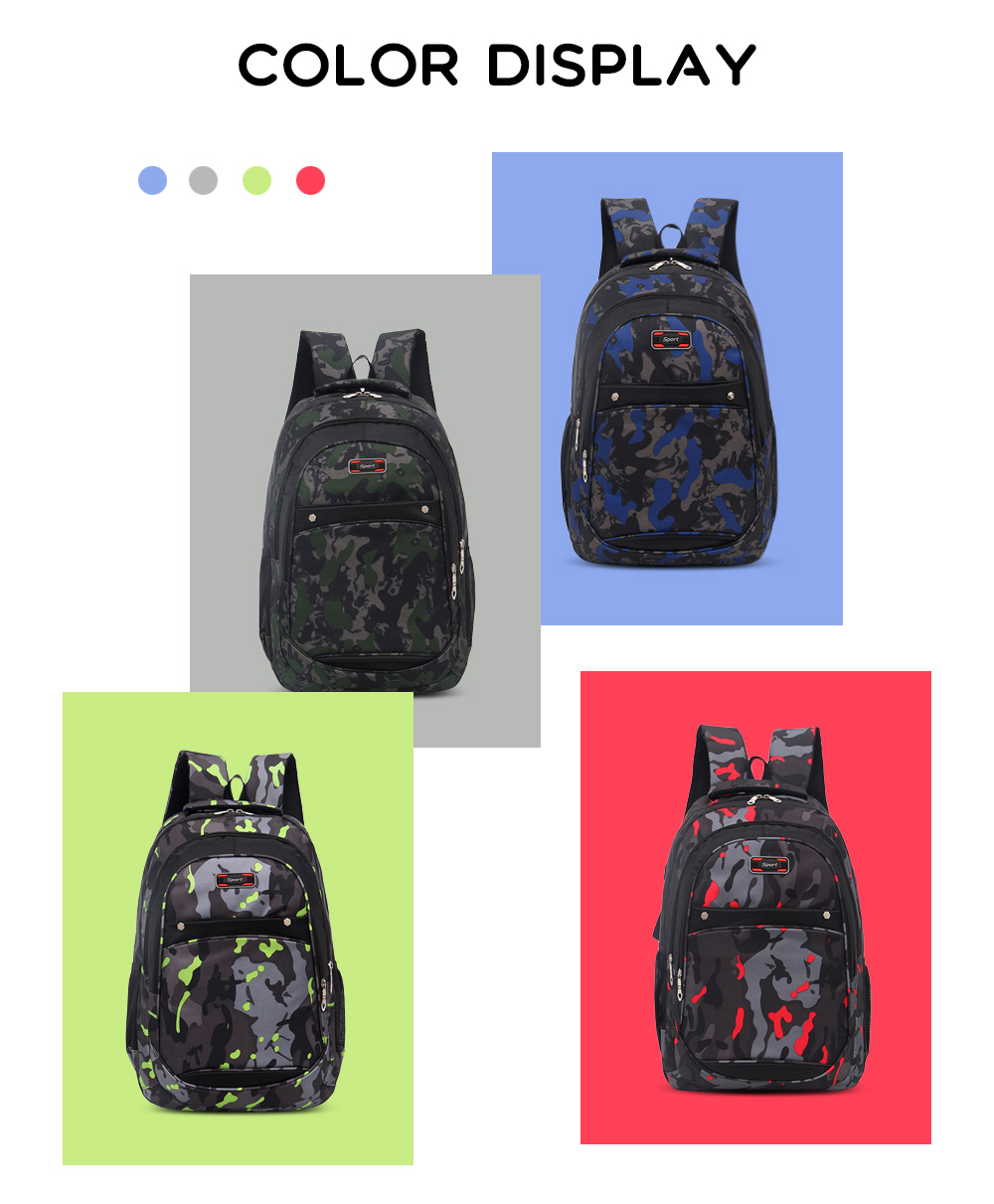 Camouflage Large Capacity Student Bag Outdoor Travel Men Backpack