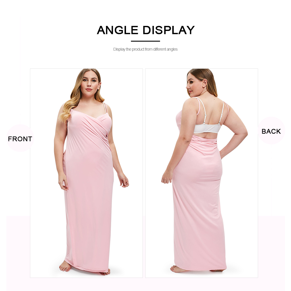 Plus Size Criss Cross Slip Cover Up Dress