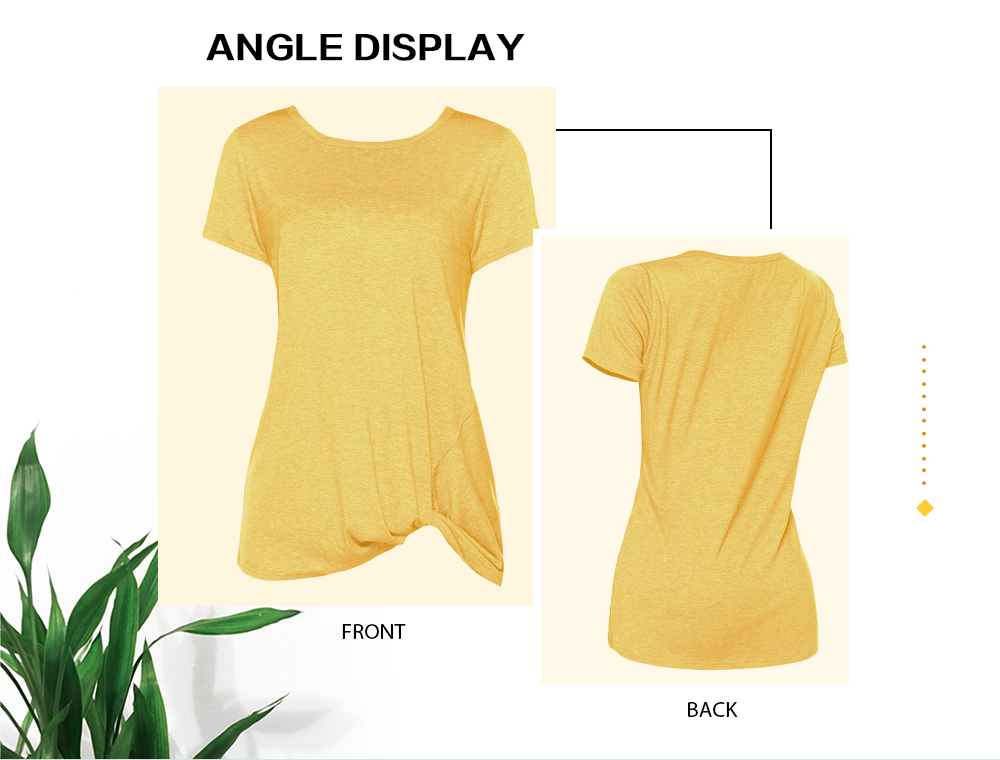 Round Neck Plus Size Twist Front T-shirt