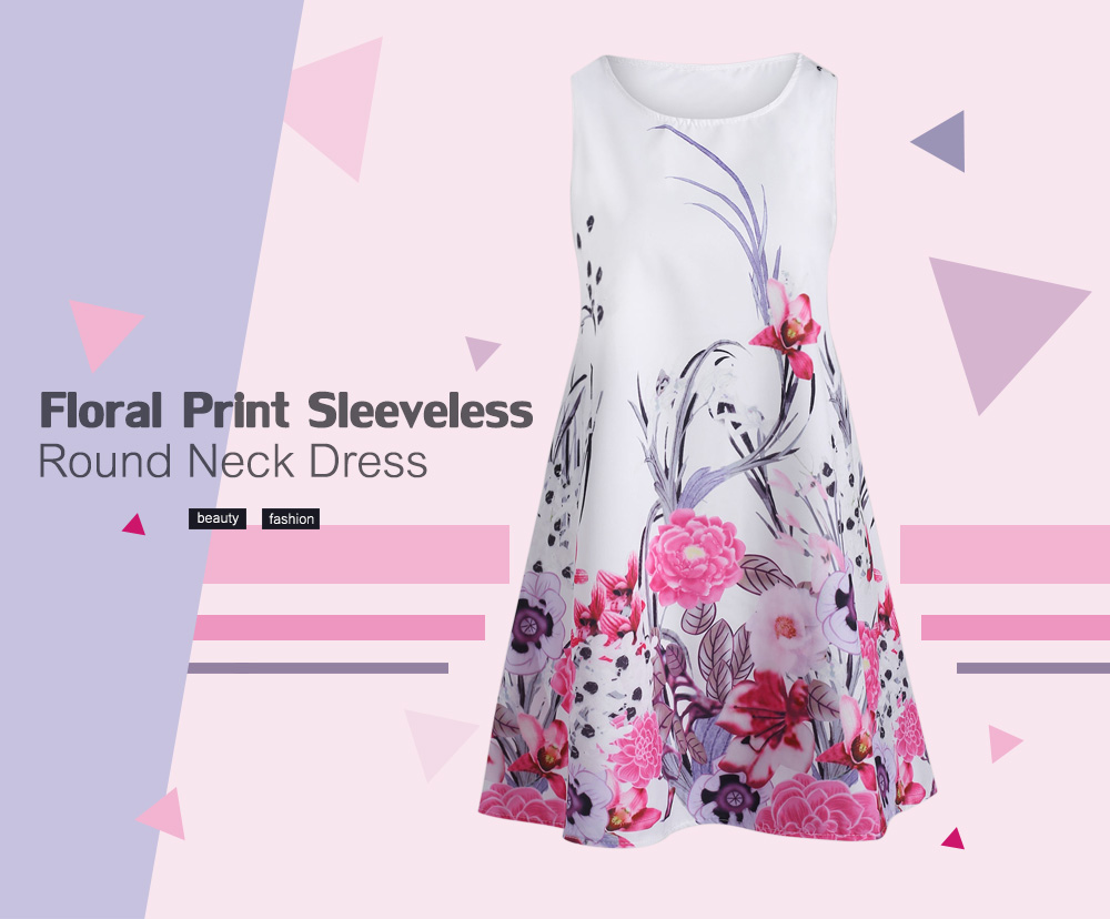 Mini Floral Print Swing Dress