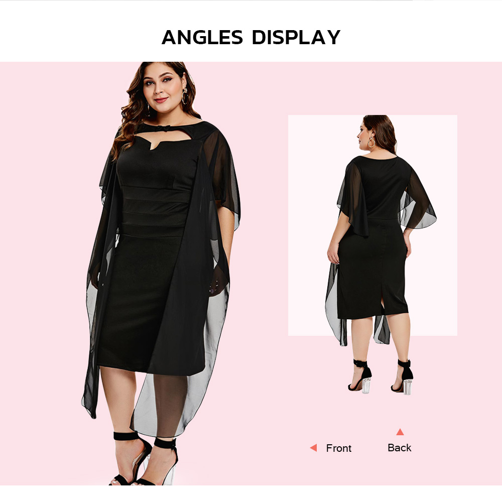 Plus Size Front Cut Out Bodycon Dress