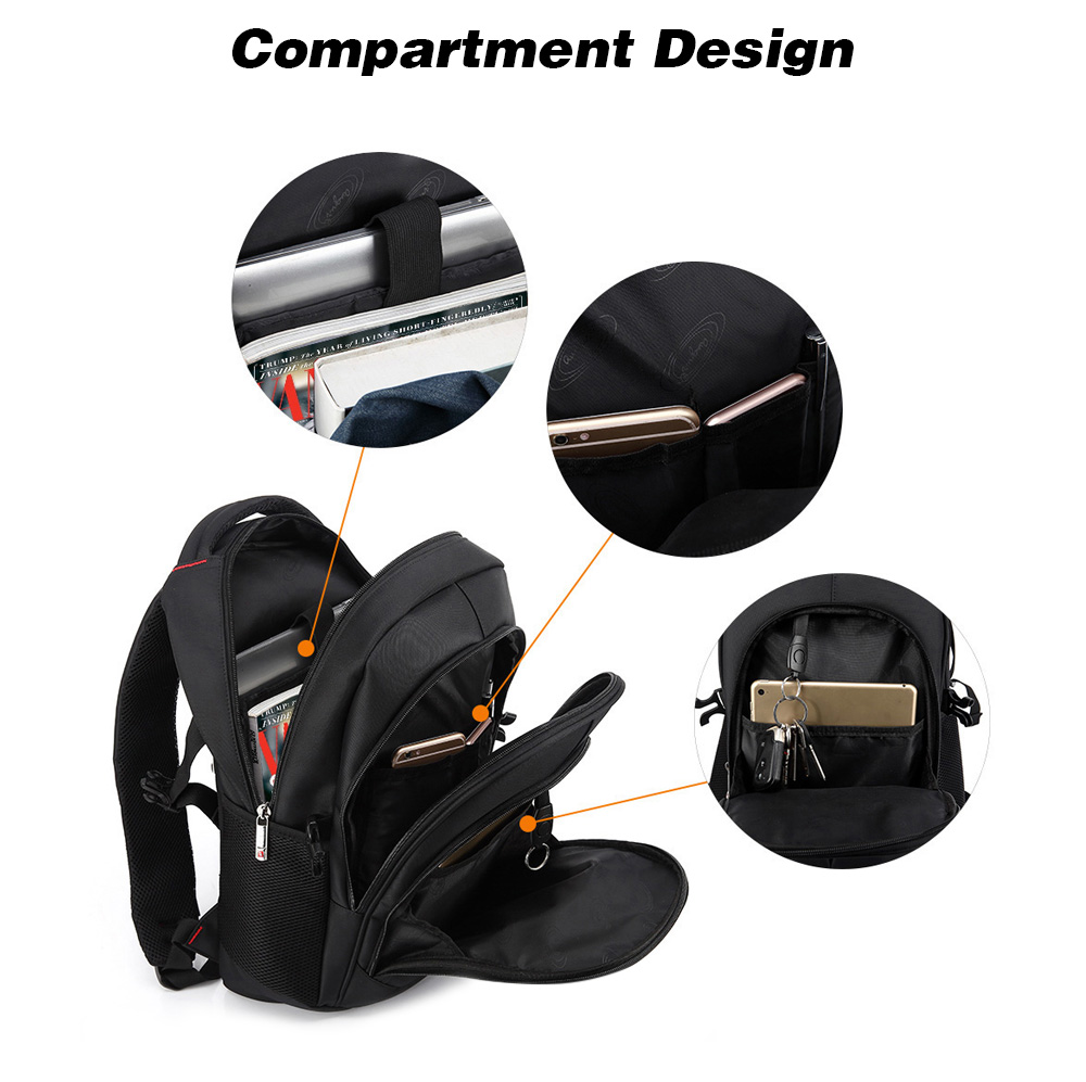 AUGUR Men Travel Backpack 17 inch Laptop USB Port Women Student Bag