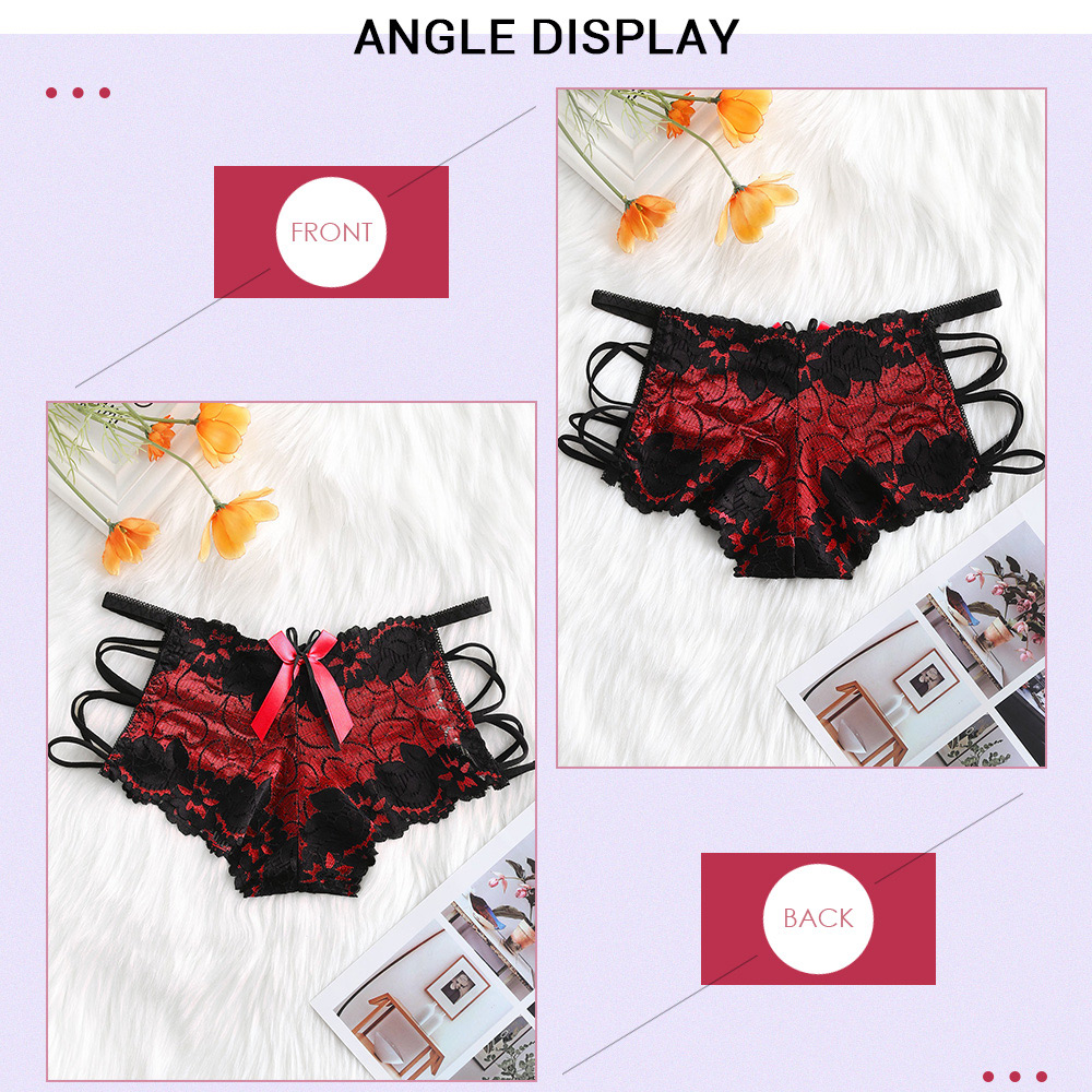 Bowknot Criss Cross Lace Briefs