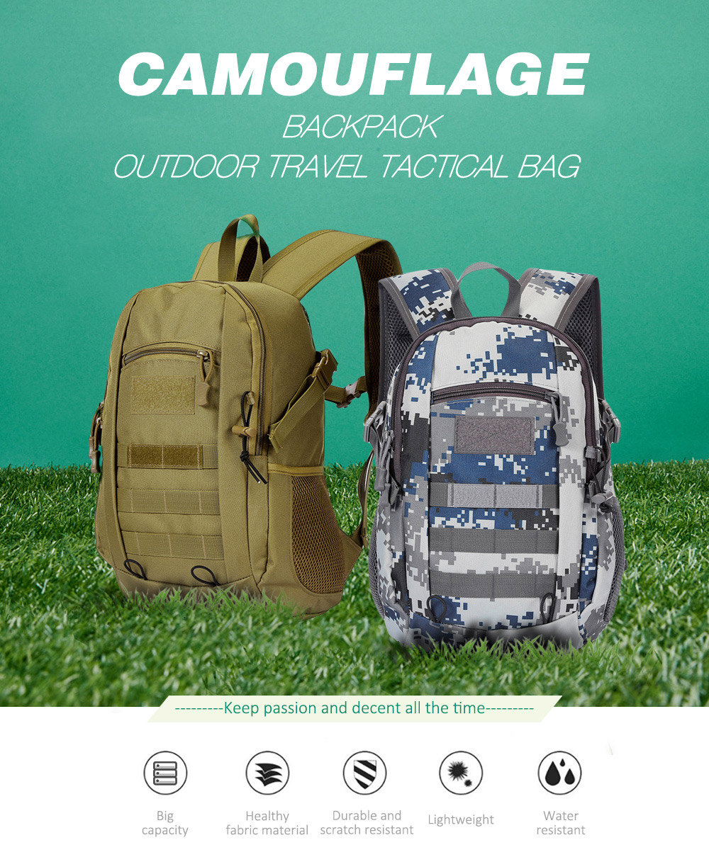 Camouflage Backpack Outdoor Travel Men Women Tactical Army Fan Bag