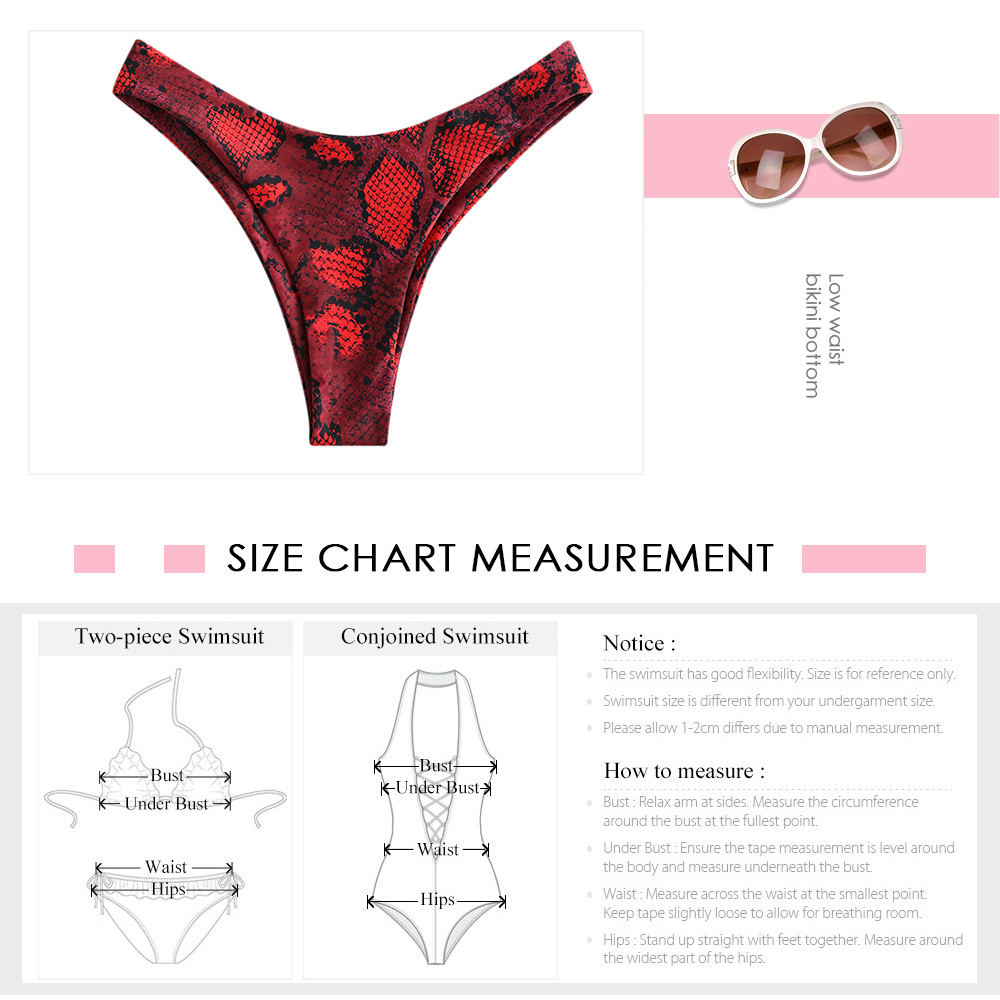 Spaghetti Strap Backless Low Waist Two-piece Women Bikini Set