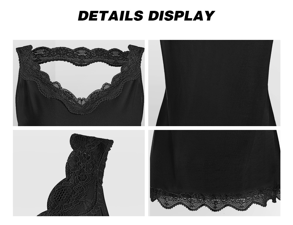 Plus Size Lace Panel Cut Out Tank Top