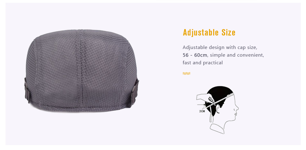 Outdoor Casual Breathable Mesh Visor Forward Hat Cap Beret