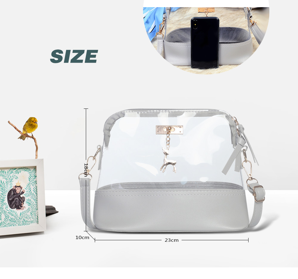 Guapabien Transparent Single Shoulder Crossbody Women Bag