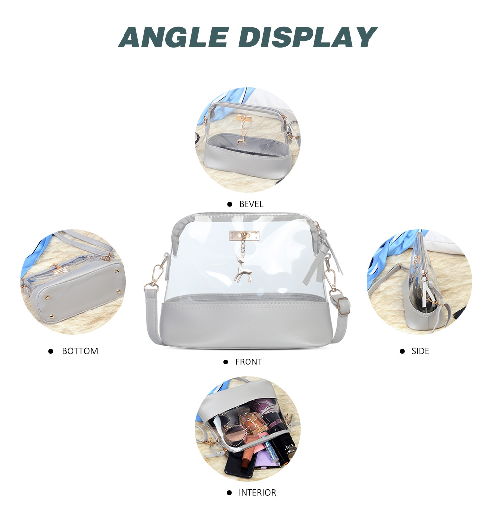 Guapabien Transparent Single Shoulder Crossbody Women Bag