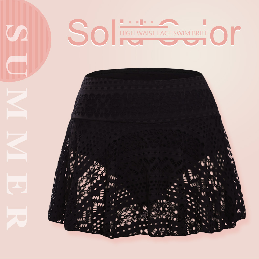 Plus Size Openwork High Waist Skirted Briefs