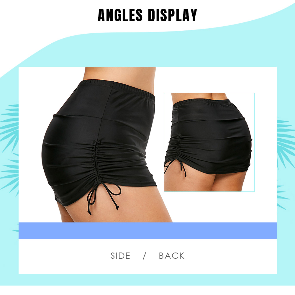 Plus Size Side Ruched Skirted Briefs
